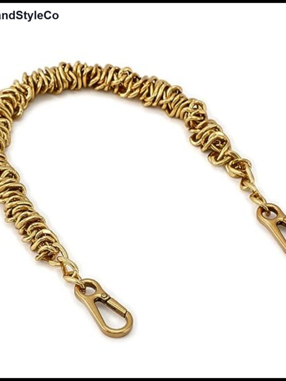 Metal Purse Chain Strap Handbag Handle Replacement 16 Inch Aluminum Clasp